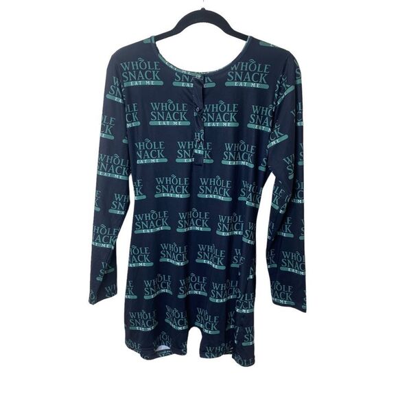 Whole Snack Eat Me Sexy Pajama Shorts Romper Sz 1X/2X - Picture 1 of 8